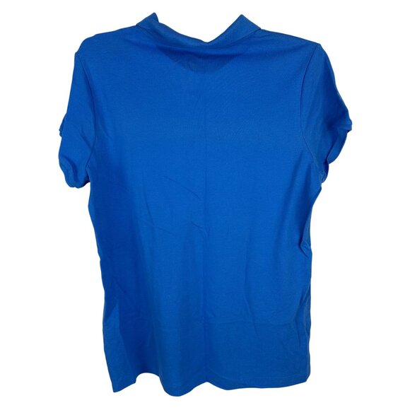 Faded Glory Womens Blue Polo Shirt XL 16-18 Cotton/Spandex Blend - Picture 2 of 4